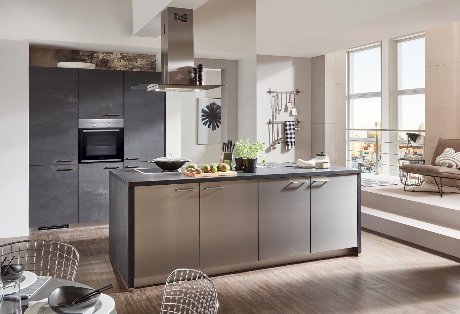 Nobilia Ceramic Metallic Kitchen With Island 2021 1 | Lead Wolf, Peterborough