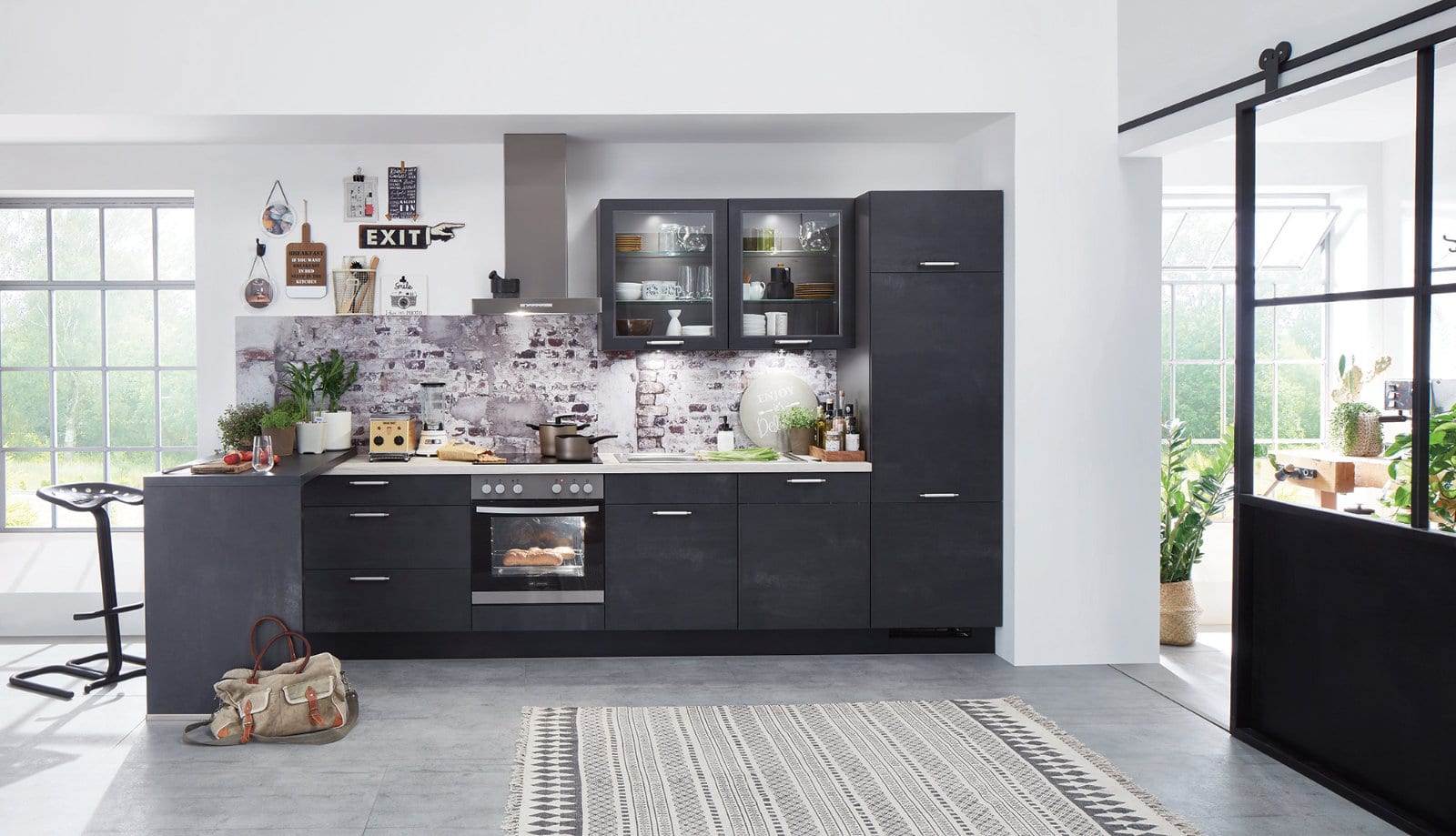 Nobilia Dark Modern Kitchen 2021 | Lead Wolf, Peterborough