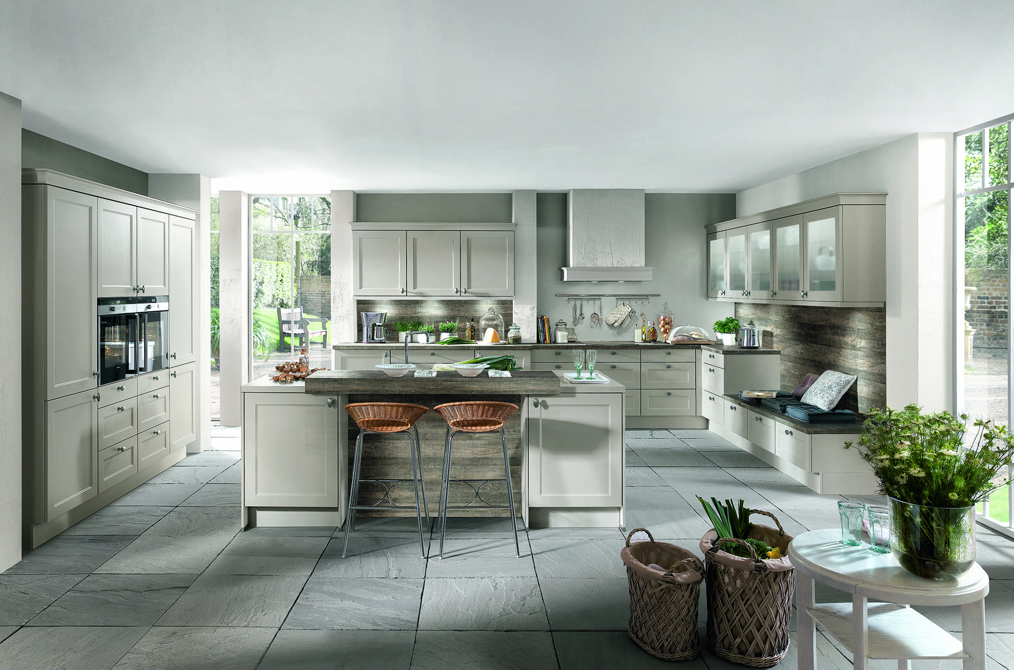 Nobilia Light Matt Shaker Open Plan U Shaped Kitchen With Island 2021 | Lead Wolf, Peterborough