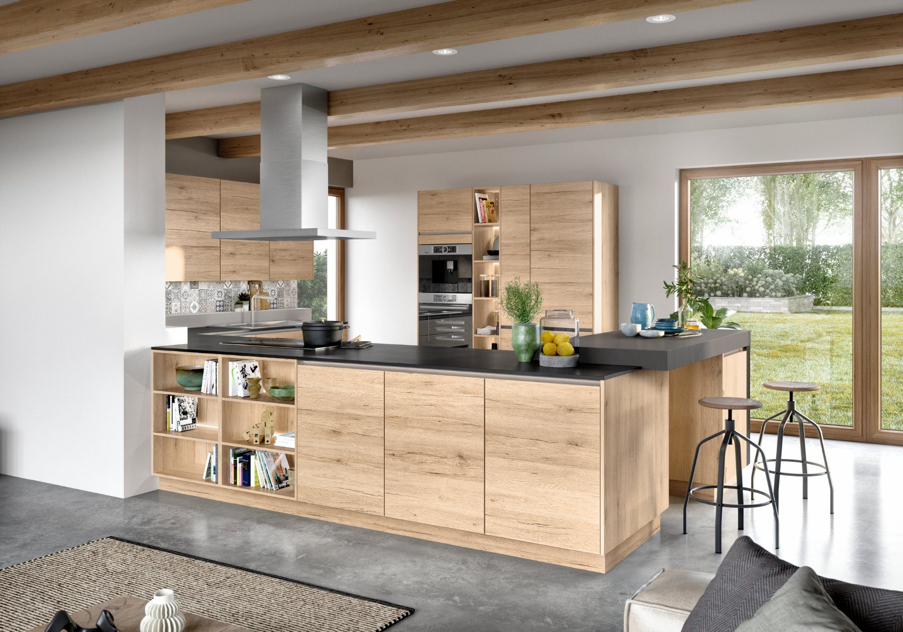 Nobilia Light Wood Handleless Kitchen 1 | Lead Wolf, Peterborough