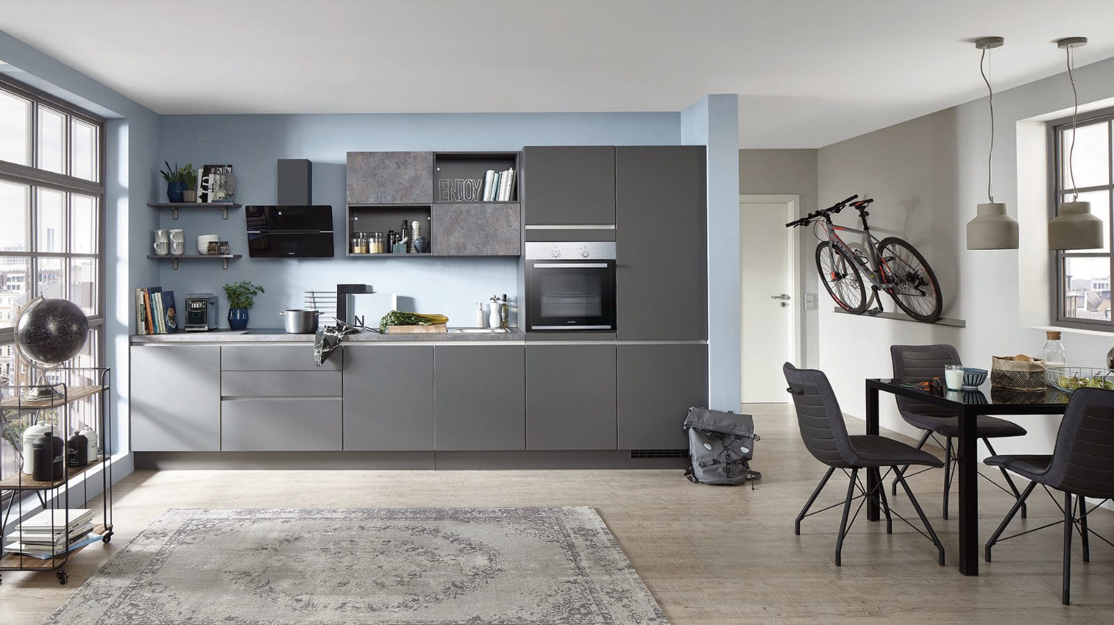 Nobilia Matt Grey Handleless Kitchen 2021 2 | Lead Wolf, Peterborough