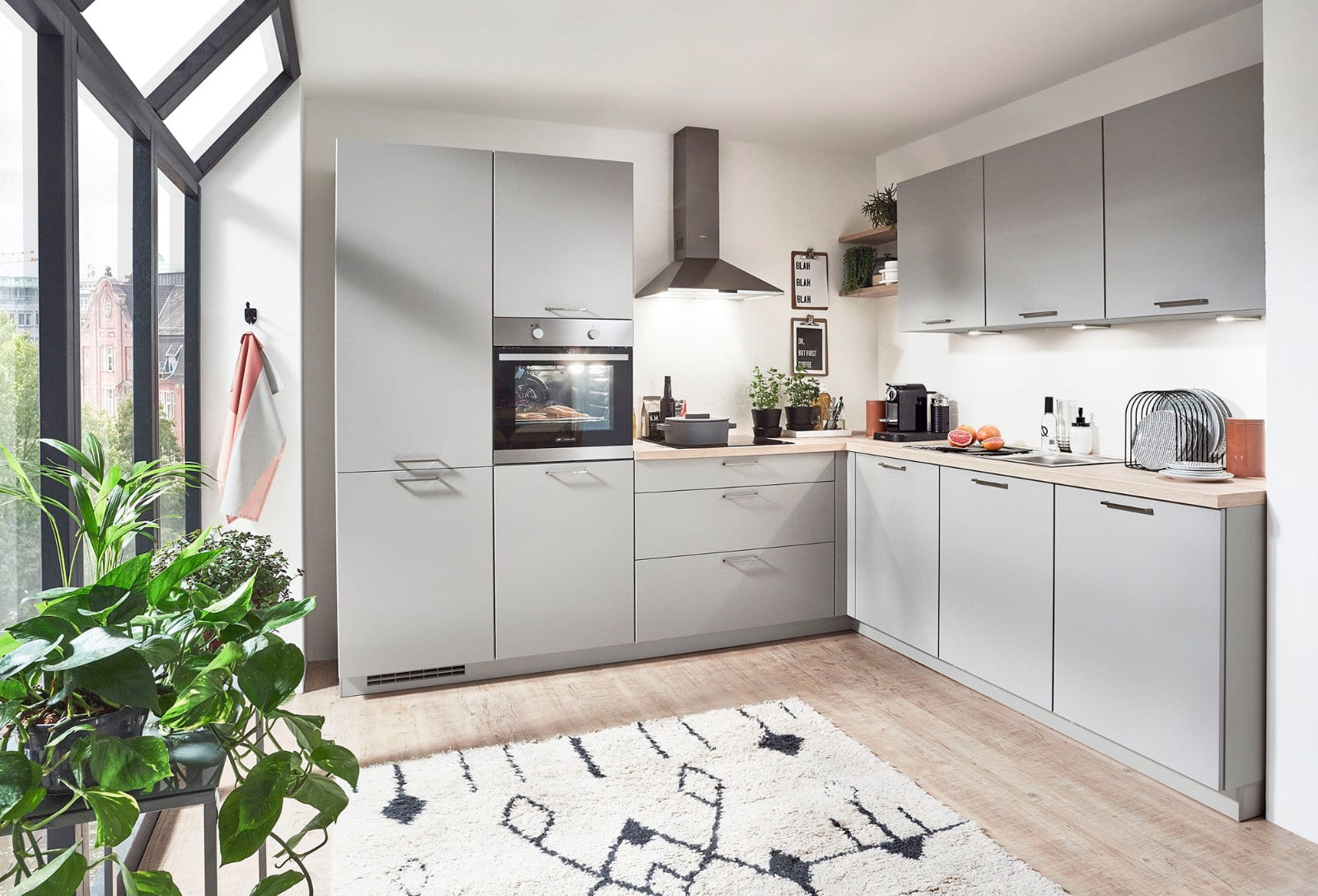 Nobilia Matt Grey L Shaped Kitchen 2021 | Lead Wolf, Peterborough