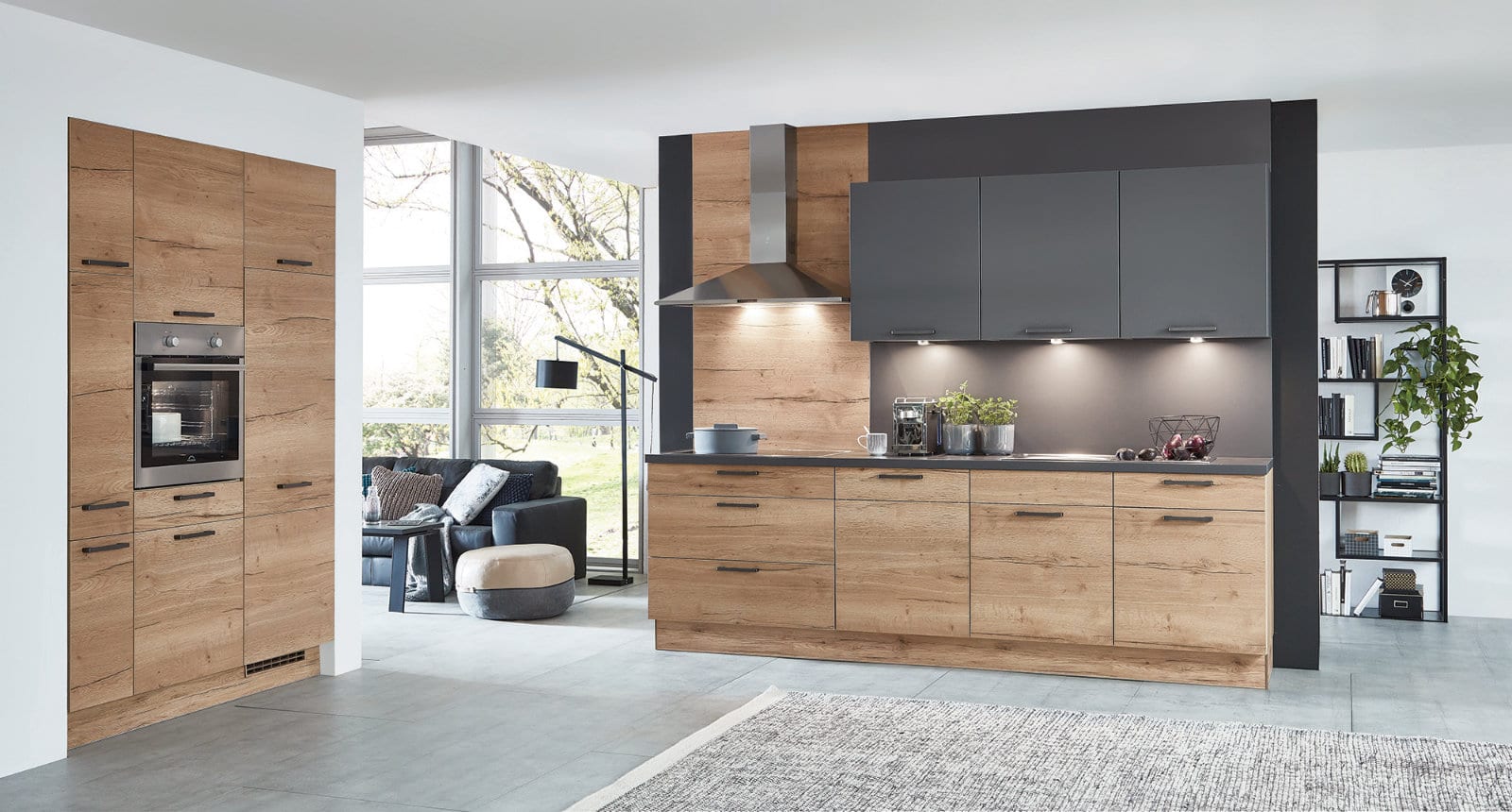 Nobilia Matt Wood Open Plan Kitchen 2021 | Lead Wolf, Peterborough