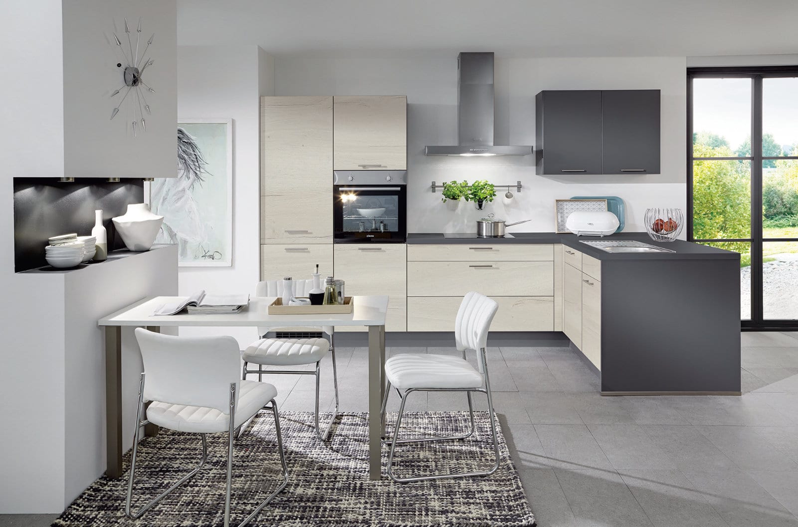 Nobilia Modern Matt Grey L Shaped Open Plan Kitchen 2021 | Lead Wolf, Peterborough
