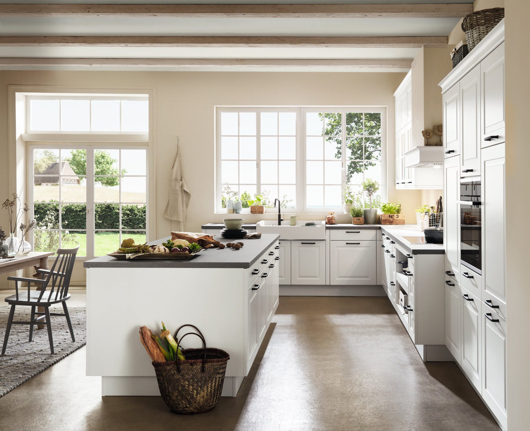 Nobilia White Shaker Kitchen With Island 1 | Lead Wolf, Peterborough