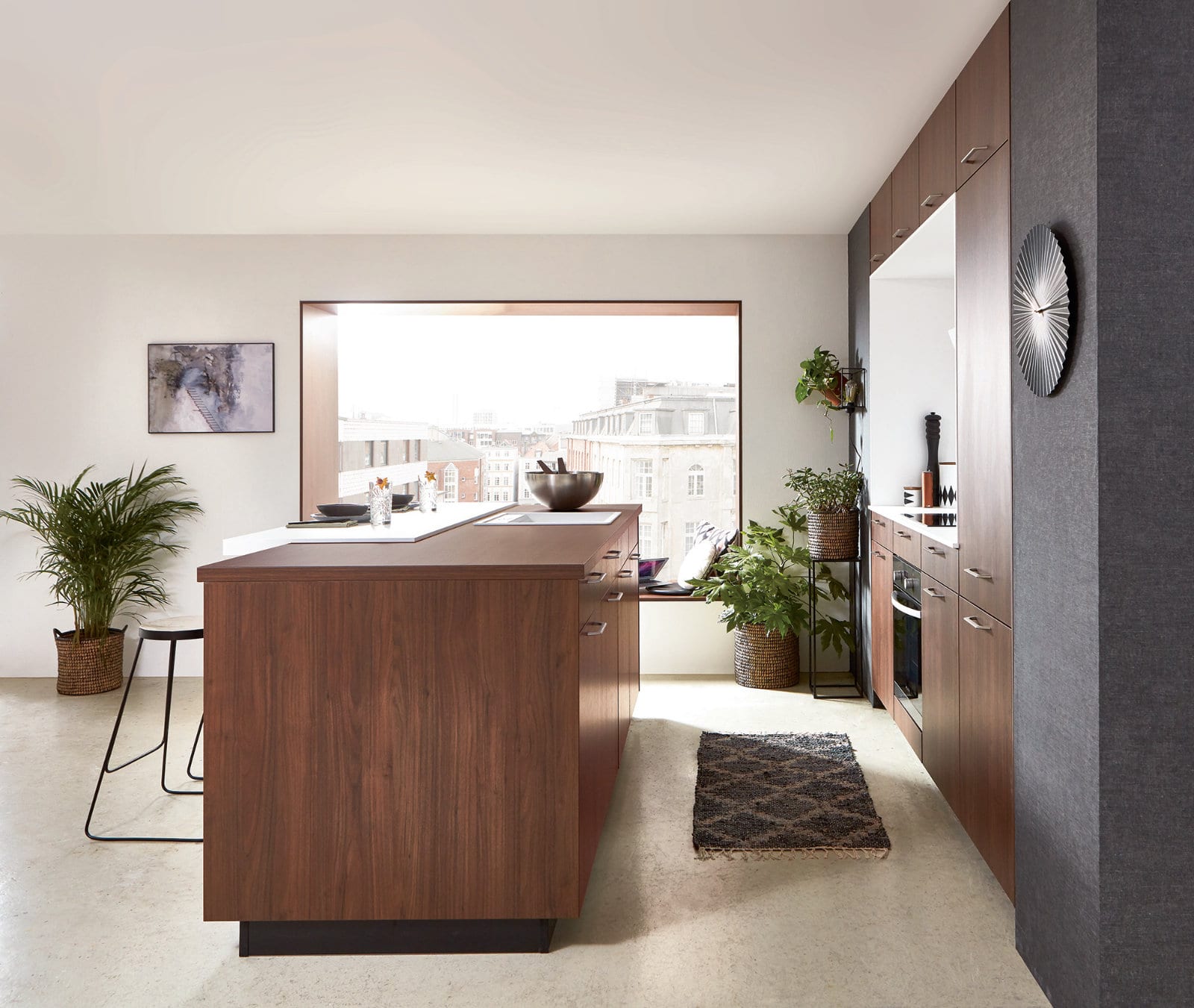 Nobilia Wood Open Plan Kitchen With Island 2021 | Lead Wolf, Peterborough
